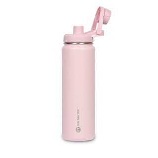 Garrafa Térmica Inox Goldentec 750 ml para bebidas quentes ou frias com tampa com bico e base emborrachada - Rosa Claro em Oferta na Shopee