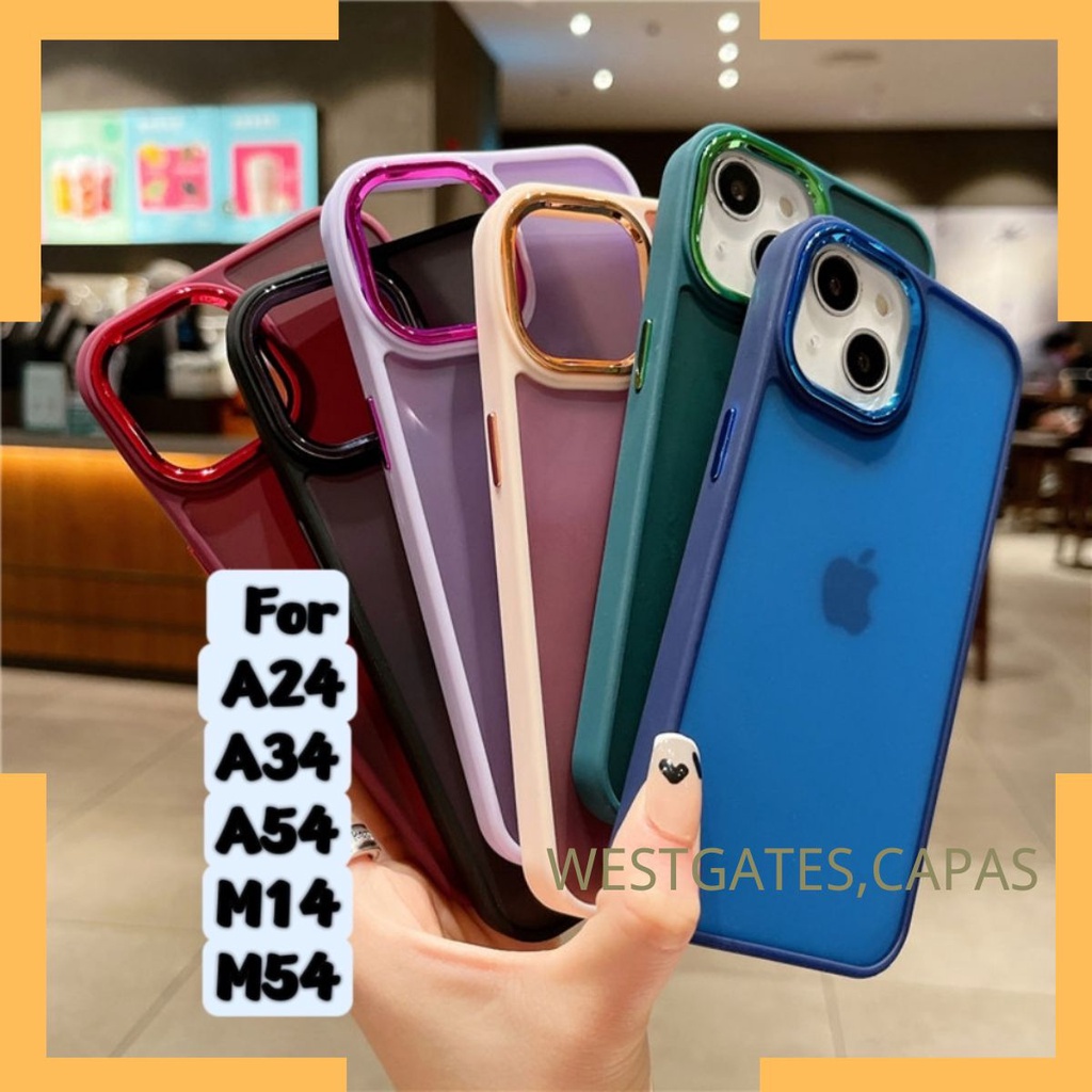 Capa Space Acrilico fosca Colorida Comaptivel Com Samsung A24 A34 A54 M14 M54 em Oferta na Shopee