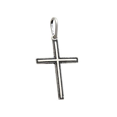 Pingente Cruz Envelhecida Prata 925 - Fashion Accessories