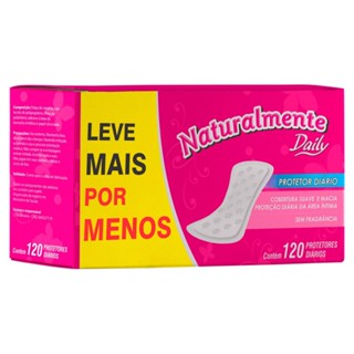 Protetor Diário Naturalmente Daily sem Fragrância 120un