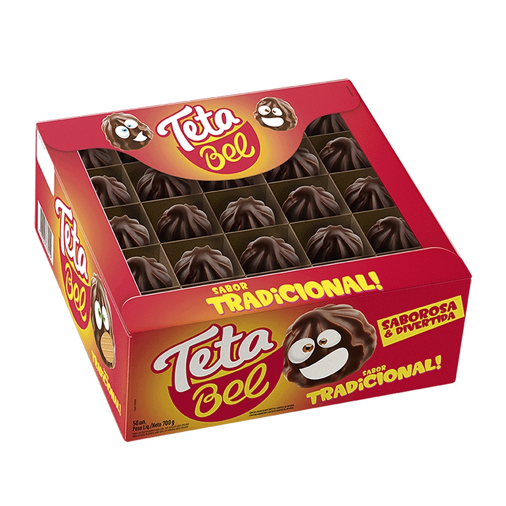 TetaBel Ao Leite Tradicional 50 un. em Oferta na Shopee