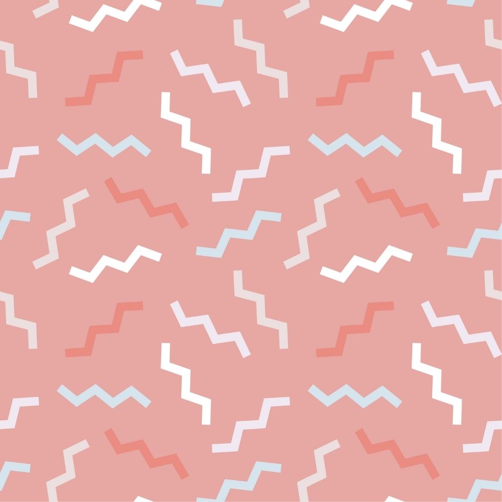 Papel de Parede Autoadesivo Geométrico Zigzag Rosa