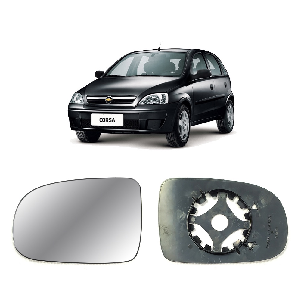 Lente Retrovisor Convexo Para Chevrolet Corsa / Montana 2003 a 2010 Lado Direito