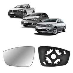 Lente Retrovisor Convexo Para Volkswagen Gol/Saveiro/Voyage 2010 a 2019 Lado Esquerdo