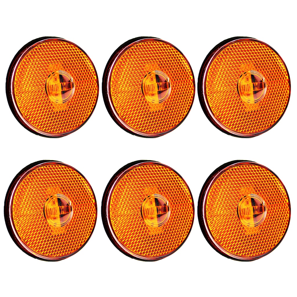 6 Lanterna Lateral Caminhão Carreta Baú Randon LED BIVOLT AM