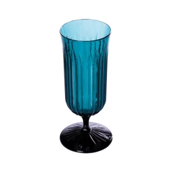 Taça Coquetel Lapidada 300 ml Azul