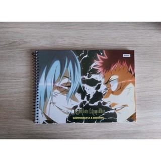 Caderno de desenho Foroni jujutsu kaisen espiral 80 folhas