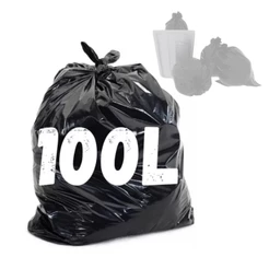 Saco De Lixo 100 Litros Preto Resistente 25 Unidades 0,08mm