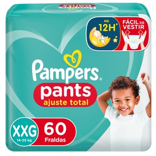 Fralda Pampers Pants Ajuste Total Tamanho XXG com 60 Unidades