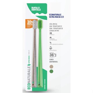 Escova Dental Eco Naturale Ultra Macia Com 2 Bufalo