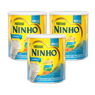 Kit 3 Leite em Pó Ninho Levinho Semidesnatado Forti+ Lata 350g