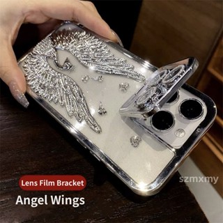Estojo De Luxo Transparente Para Telefone Iphone 15 13 12 14 Pro Max Com Proteção Contra Queda De Lentes Glitter Swan Soft Casing