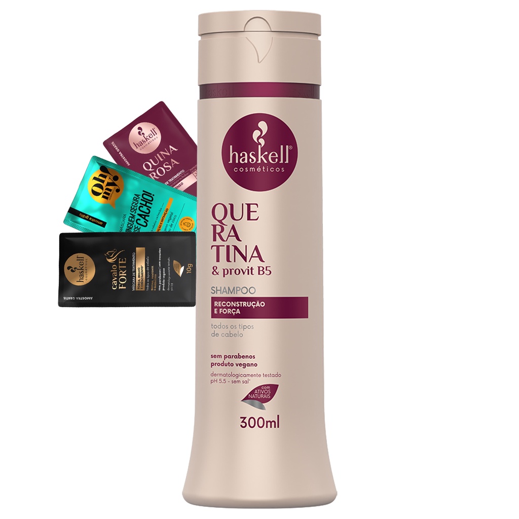 Shampoo 300ml Haskell Queratina