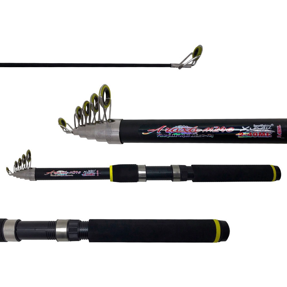 Vara Para Molinete Telescopica 2,40m Araxa Xingu em Oferta na Shopee