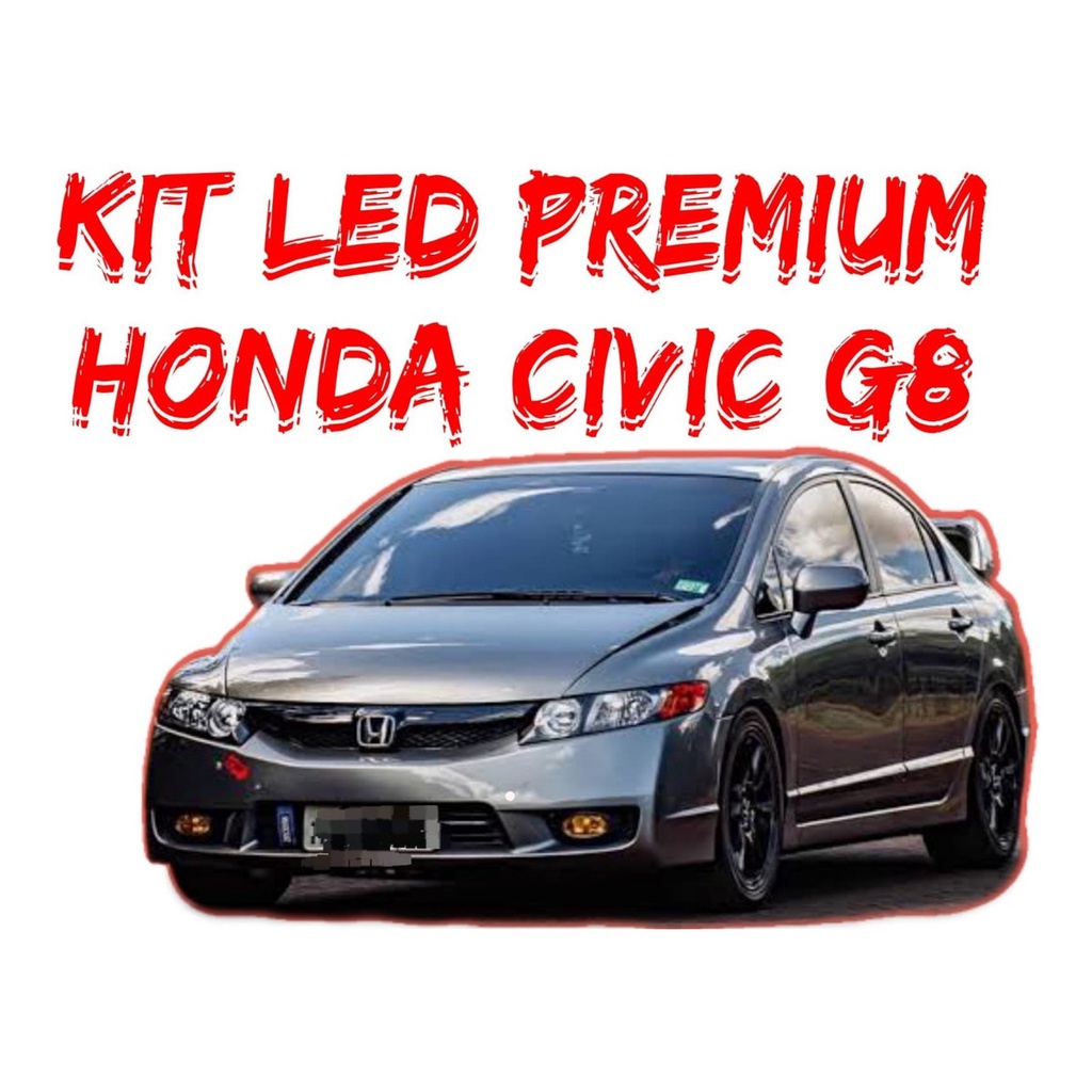Super Led Honda New Civic T10 Kit Premium Super Branca