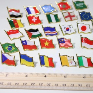 República Tcheca , Brasil , Malásia , Cingapura , Itália Bandeira Do País Crachá Nacional Brochá Lapela Pin Coleções De Alfinetes De Viagem Internacional