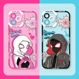 Capa Protetora Para Câmera Anti-Queda Marvel Spider-Man Xiaomi Mi 11 Lite 5G NE 11T POCO M3 X3 NFC X4 GT M4 Pro X5 Soft Clear TPU Cute Proteção Total