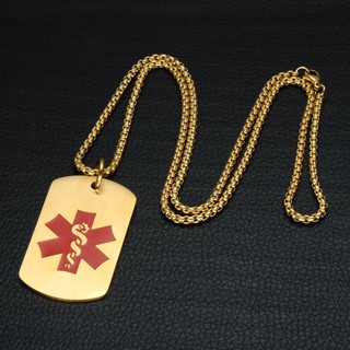 Acessórios De Aço Inoxidável Retro Moda Masculina Hip-hop Punk Medical Snake Cane Pendant Colar Jóias