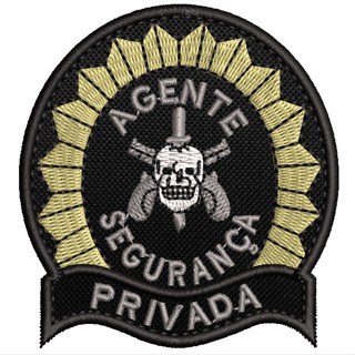 Patch Bordado Agente Segurança Privada 7 x 6,5cm