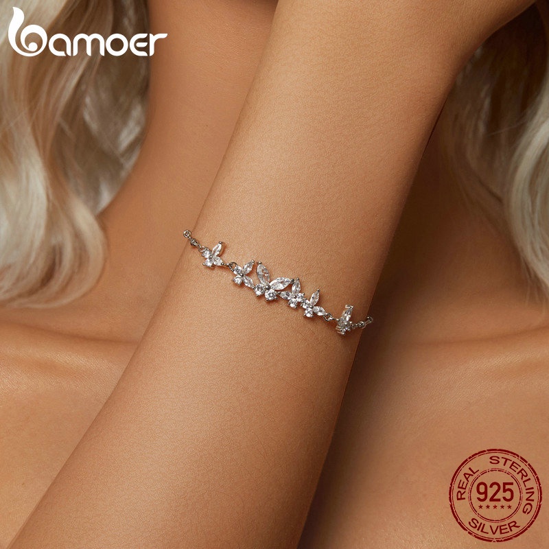 Pulseira Bamoer 925 Sterling Sliver Dançante Borboleta Design Jóias Presentes Para Mulheres em Oferta na Shopee