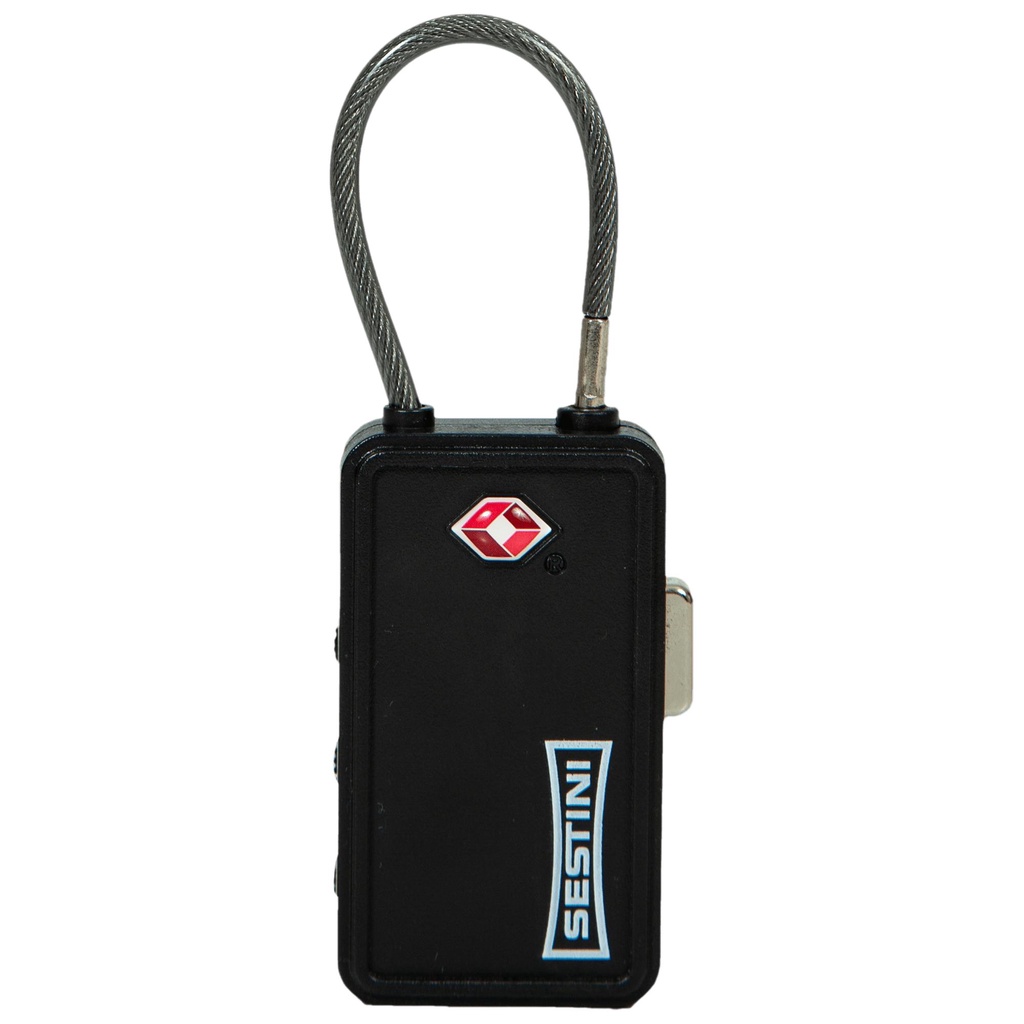 Cadeado Tsa com Identificador e Cabo de Aço Preto em Oferta na Shopee