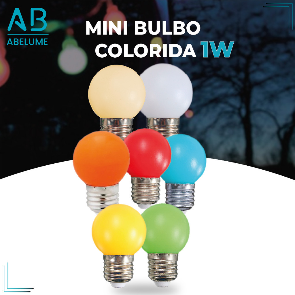 Kit 1-4 Lâmpadas Coloridas Led Mini Bulbo Bolinha 3W 220V E27 Luz Colorida - Home & Living