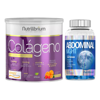 Colágeno Hidrolisado Verisol com Ácido Hialurônico 200g + Abdominal Night 60 Comp