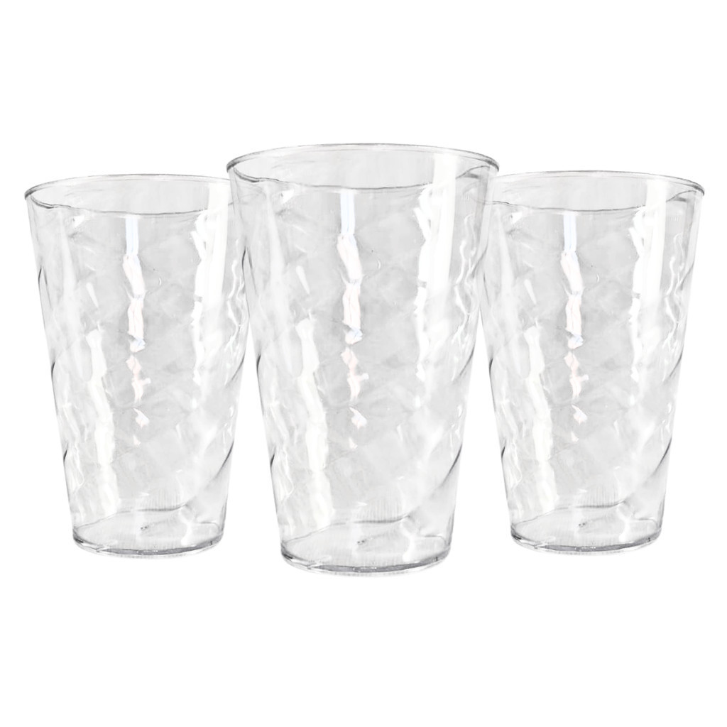 Copos Twister Cristal Acrilico 400ml - 6 Unidades - Festas Drinks