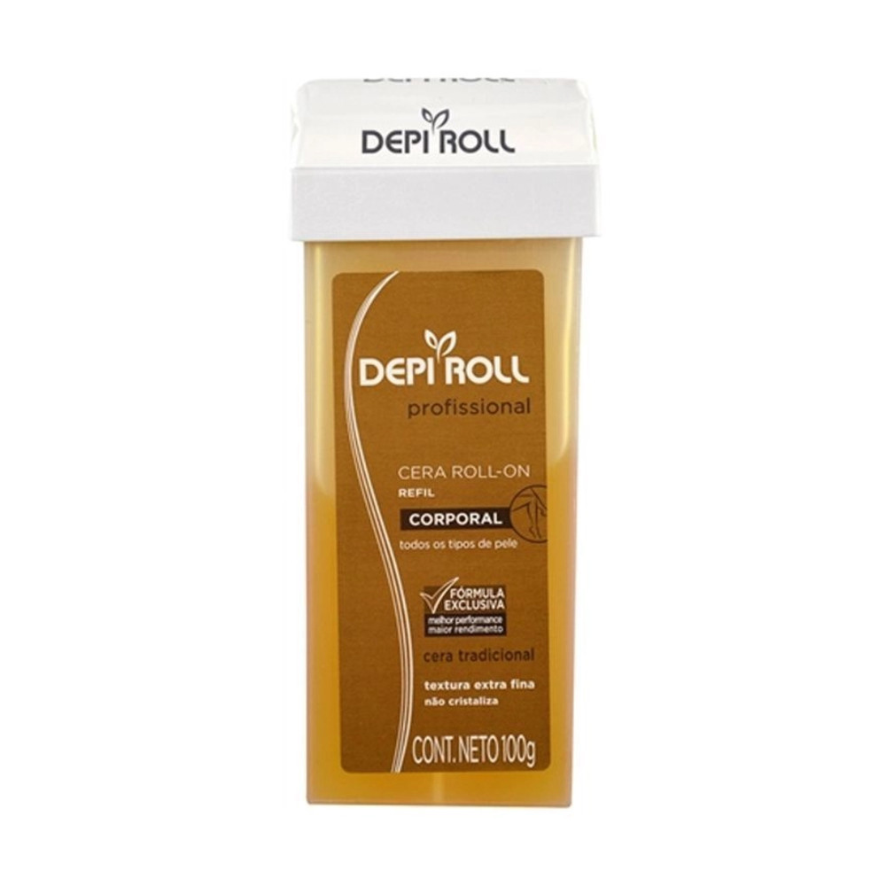 Cera Depi Roll Corp Roll On Refil Trad Tampa Fixa 100g -