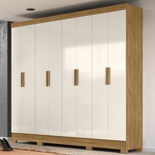 Guarda-roupa Casal 8 Portas 4 Gavetas e Pés Diplomata em Oferta na Shopee