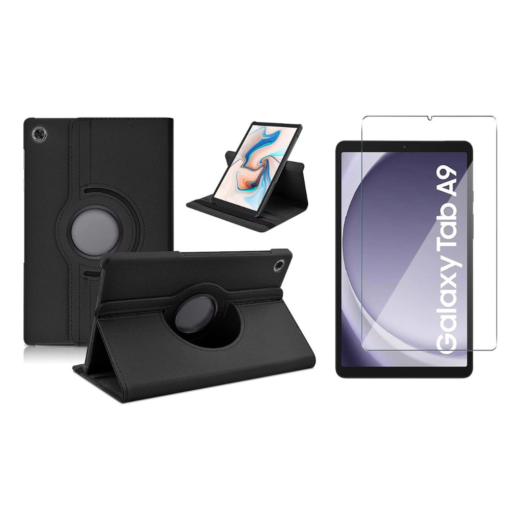 Capa 360 Giratória + Pelicula Para Tablet Galaxy Tab A9  8.7 polegadas