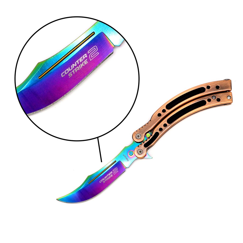 Canivete Butterfly Counter-Strike 2 Rainbow Camaleão Osato