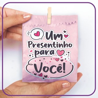 Saco para Lembrancinha - Um Presentinho Para Você (Escolha a Quantidade) em Oferta na Shopee