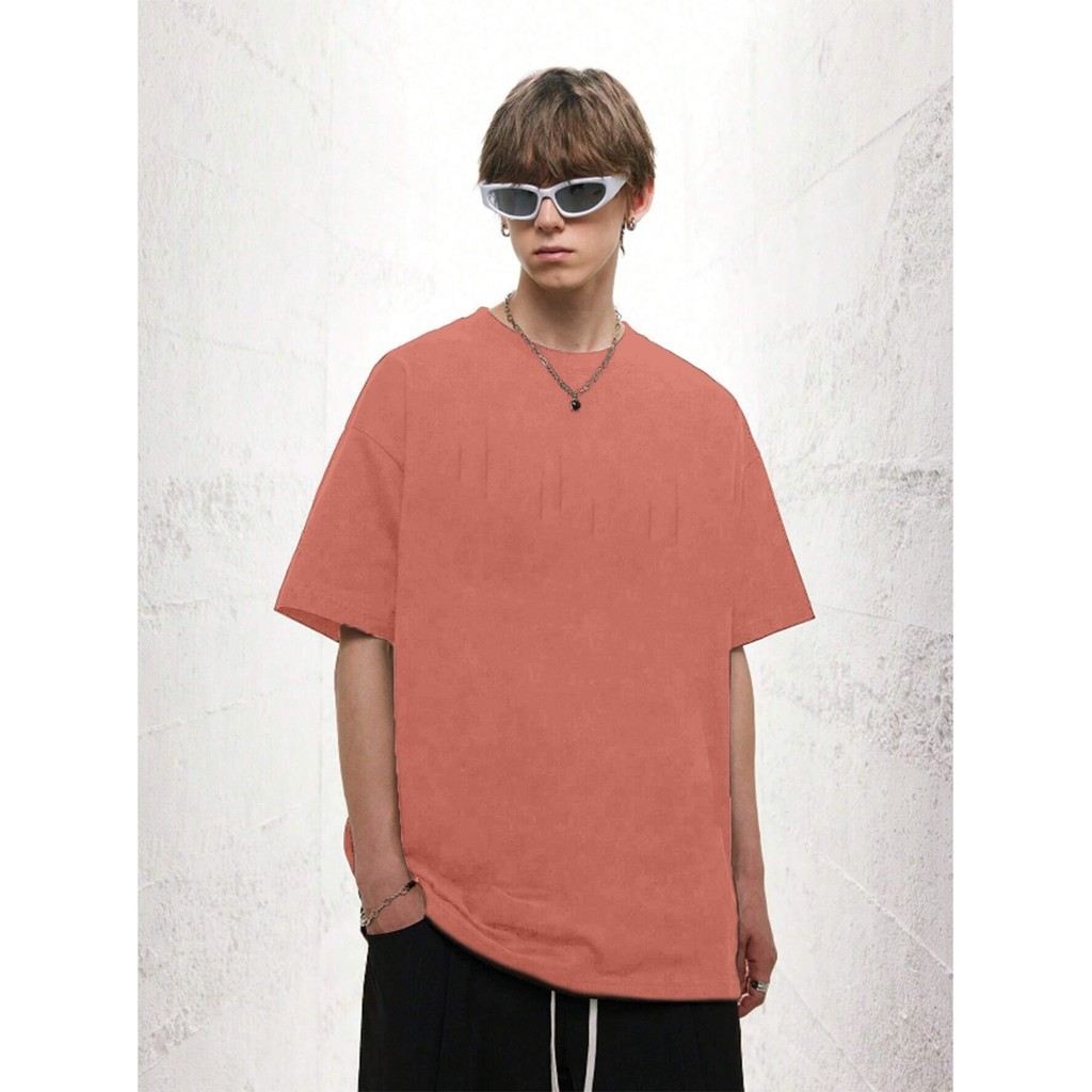 Camiseta Larga Confortável Blusa Oversized Coral Esportiva Despojada Lisa Unissex T Shirt Plus Size