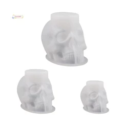 [Hot]3 Unidades De Molde De Resina De Caveira 3D Silicone Para Vela