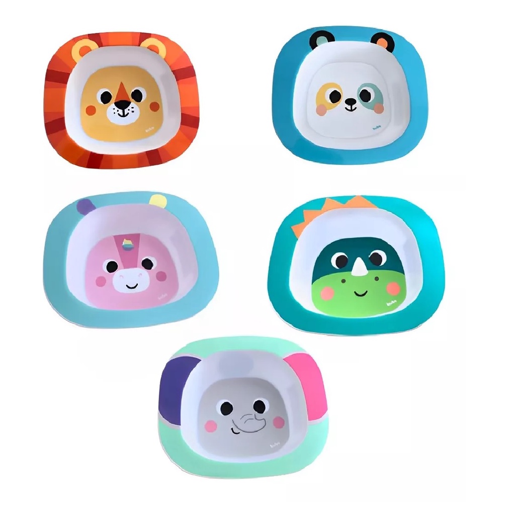 Pratinho Tigela Bowl Bubazoo Infantil Bebês 6+ Buba Leão Unicornio Elefante Panda Dino em Oferta na Shopee