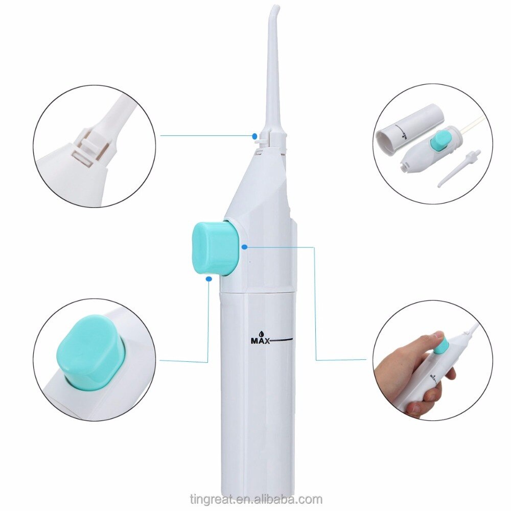 Jato De Água Irrigador Bucal Fio Dental De Água Portátil Manual Power Floss