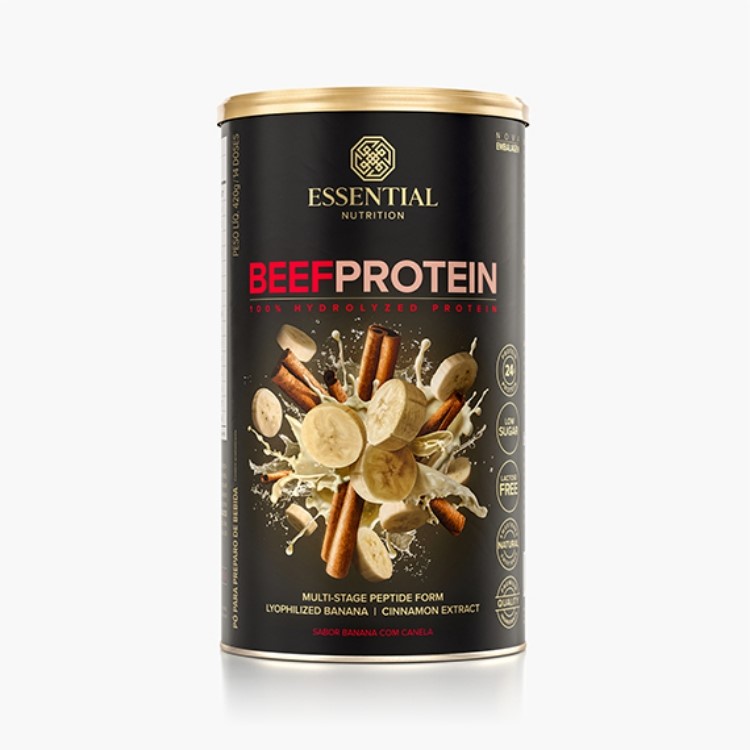 BEEF PROTEIN 420g (14 DOSES) SABOR BANANA COM CANELA - ESSENTIAL