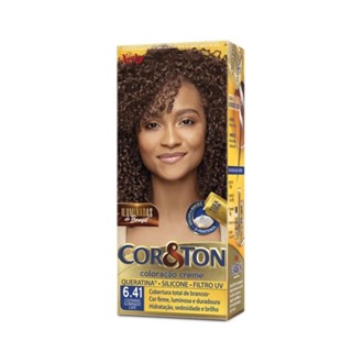 Kit Tintura Cor E Ton 6.41 Castanho Iluminado em Oferta na Shopee