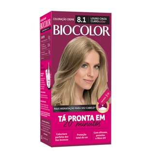 Tintura Creme Biocolor Louro Acinzentado Estiloso 8.1 Mini Kit