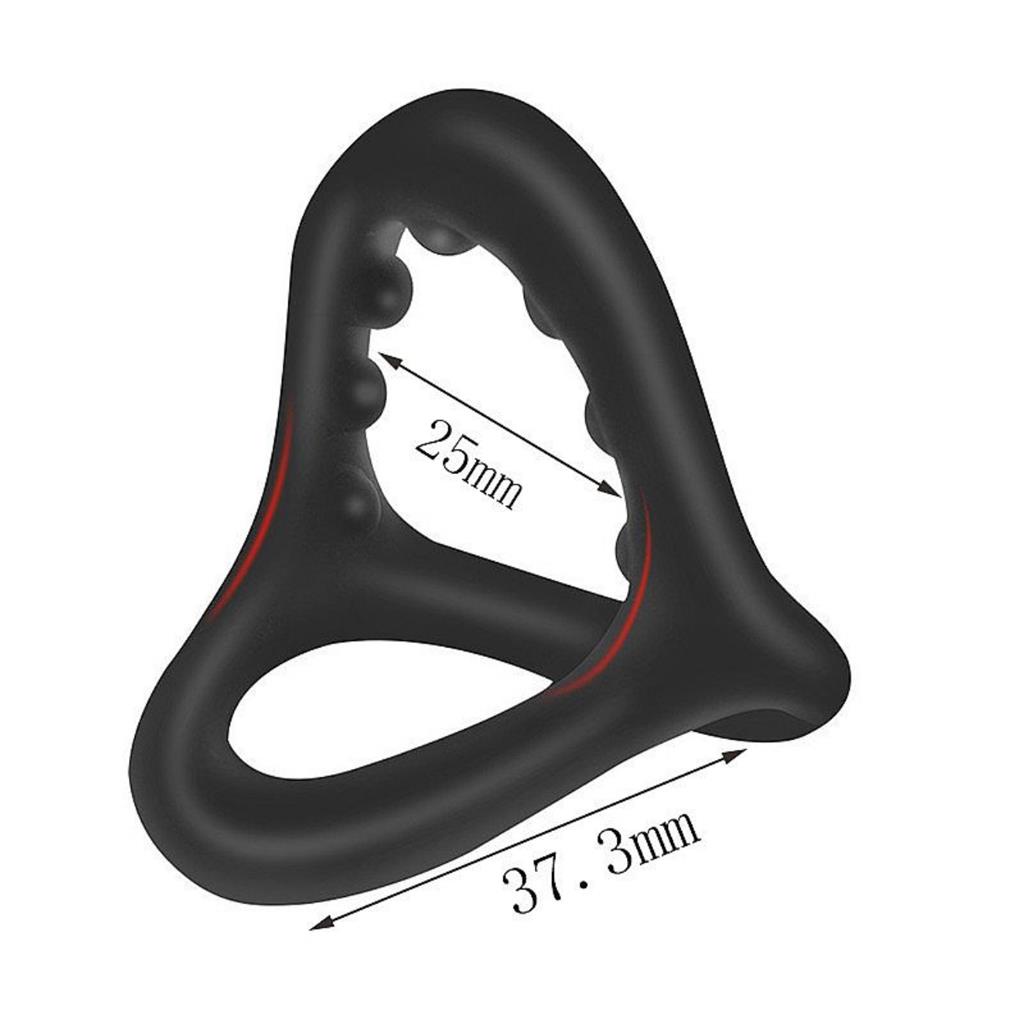 Anel Peniano Retarda a Ejaculacao Silicone Elastico Cor Preto