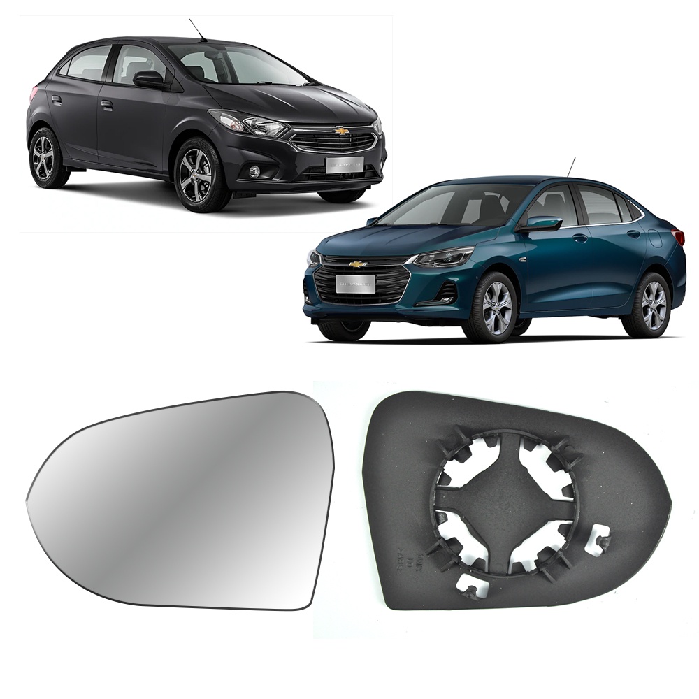 Lente Retrovisor Convexo Para Chevrolet Onix Prisma até 2020 Lado Esquerdo