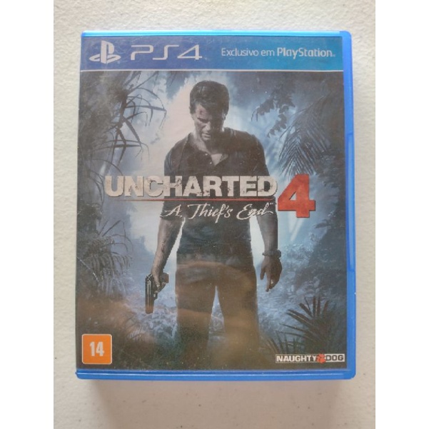 Uncharted 4 Ps4 - Game Mídia Física Playstation 4 - Jogo PS4 Original Usado