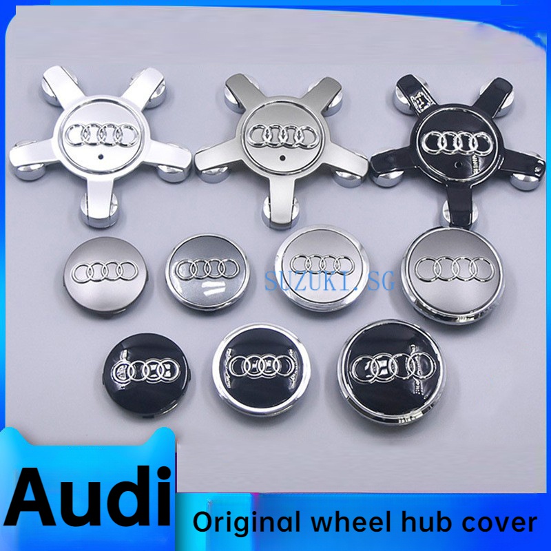 4PCS Adequado Para Capa De Cubo De Roda Audi A3 A4 A6L Q3 Q5 Q7 A5 A7 Logotipo Do Centro De Pneus De Cinco Garras 60 6169 77 135mm Preto Prata Vermelho Cinza