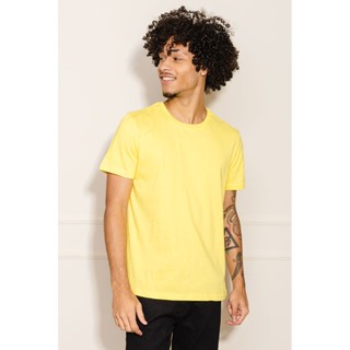 Camiseta Masculina Básica - Amarelo