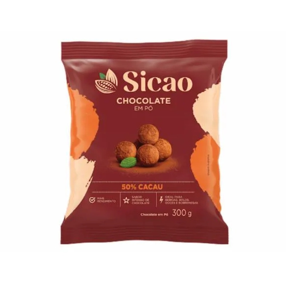 Chocolate Em Po Sicao 300g 50% Cacau