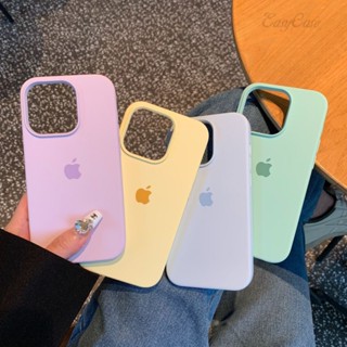 Elegante Capa De Silicone Líquido Roxo Para iPhone 15 , 14 , 13 , 12 , 11 Pro Max Macia Pacote Completo Anti-Queda E Derrapante