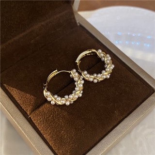 Elegante Brincos Pérola Garland De Fivela Pinos De Orelha Acessório Feliz Ano Novo Presente
