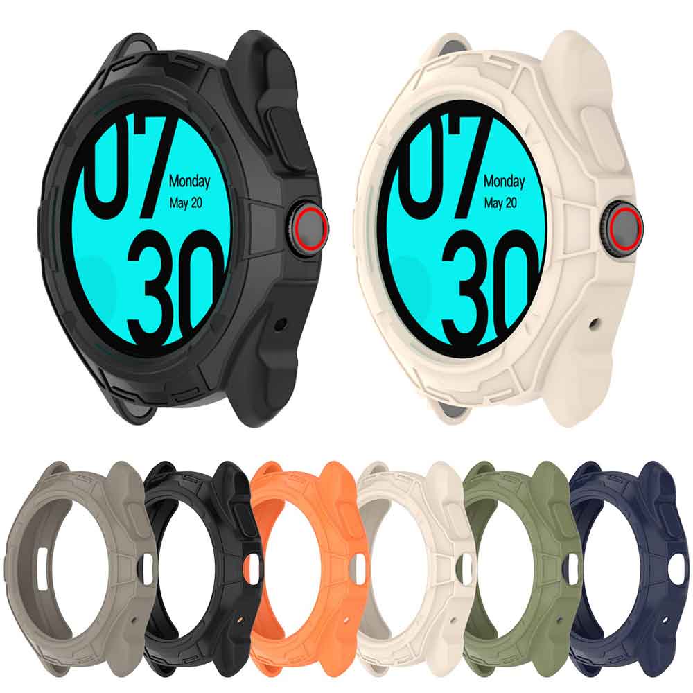 Capa Protetora TPU Para Ticwatch Pro 5 Smartwatch Relógio Inteligente Silicone Macio Pára-Choques Pro5 Protetor Escudo A