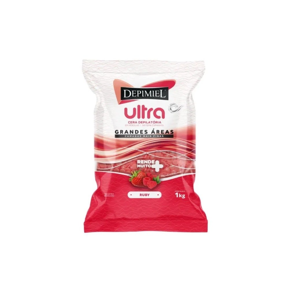 Cera Quente Depilatória Em Pérola Depimiel Ultra Ruby 1000gr em Oferta na Shopee